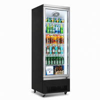 Jinfugui Porte en verre commerciale Double température Affichage des boissons Refroidisseur 450L vertical Boisson Réfrigérateur