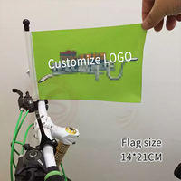 Drapeau de Vélo Personnalisé avec Impression de Logo, Haute Qualité, Vente Chaude, Drapeaux de Moto Double Face, Fabrication OEM ODM pour Fournisseurs en Gros