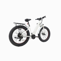 Vélo électrique à pneus larges 48V 750W 14.4Ah avec cadre en alliage d'aluminium, suspension avant, batterie au lithium, vélo tout-terrain pour la neige, autonomie de 40 à 100 km