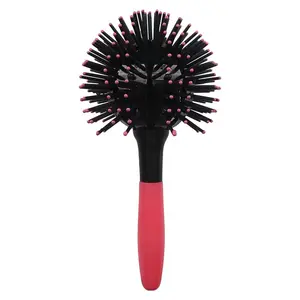 Fashion salon hair styling tools magic 360 degree detangling hair brush round 3D curling ball hair brush comb