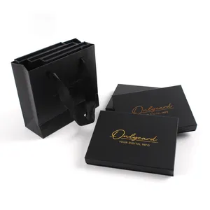 Custom Luxury Black Metal Gift Card Box Set Business VIP Card Packaging Membership Card Holder