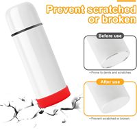 Manchon de protection pour bouteille d'eau en silicone réutilisable et écologique, résistant à la chaleur, support pour bouteille d'eau, tapis isolant antidérapant