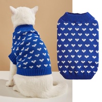 Pull pour chien à motif solide taille XL vêtements de vacances pour animaux de compagnie chauds et doux accessoires de conception de coeur de chiot en fibre de polyester mignon pour les petits