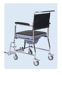 <span class=keywords><strong>Chaise</strong></span> de toilette pliante extra large en acier pour personnes âgées obèses, capacité 120 kg, robuste, portable, avec accoudoirs et support dorsal - Product Image 4