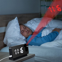 Projection Réveil Chambre Plafond Numéros projection horloge de confortable