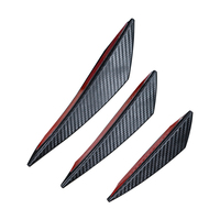 6 pièces de lames de séparation avant en fibre de carbone pour pare-chocs, canards et plaques de guidage, kit carrosserie de course pour BMW Audi Honda Civic