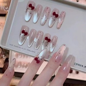 เล็บปลอมอะคริลิคแบบกดติดลายดาวยาวสำหรับผู้หญิง JHA027 - Product Image 4