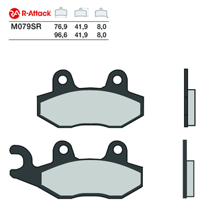 ผ้าเบรกมอเตอร์ไซค์ R-Attack M079SR แบบซินเทอร์ทองแดง สำหรับล้อหลัง ได้รับการรับรองมาตรฐาน R90 - Product Image 1