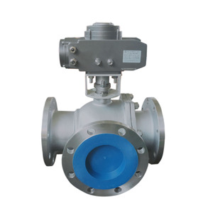 Vannes à boisseau sphérique motorisées sanitaires 12V avec actionneur en acier moulé, 2 et 4 pouces, 3 voies, pour l'automatisation de l'eau, série H, type normal 45S - Product Image 2