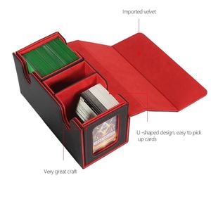    Caja de Cartas TCG Personalizada de Cuero PU Ecológico y Duradero, Protector de Cartas con Ventana Doble de 3 en 1 para Cartas de Juego Yugioh, 200+ - Product Image 5