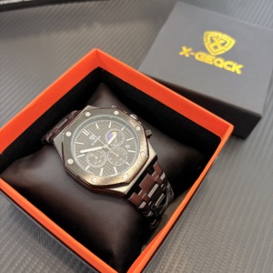 Orologio <span class=keywords><strong>da</strong></span> Polso in Acciaio Inossidabile Impermeabile Luminoso di Lusso al Quarzo per Uomo con Funzione Timer - Product Image 3