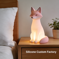 Lámpara Nocturna de Silicona con Activación Táctil, Personalizable, con Forma de Panda, Zorro, Oso o Cualquier Otra Forma, de PAISEN
