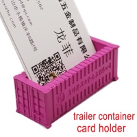Remorque camion 3D, ensemble de bureau, porte-cartes, nom d'affaires, souvenir, cadeau d'entreprise de transport