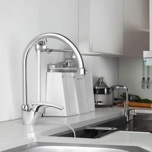 Mezclador de fregadero brasileño de una sola palanca con pico de puente en cromo para limpieza multiusos - Product Image 4