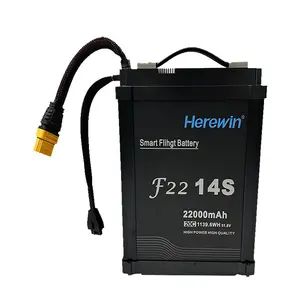 Herewin 22000Mah Slimme Batterij 14S Lipo Batterij Snel Opladen Smart Ai Vliegtuigen 14S 22ah Batterij Voor Landbouw Drone