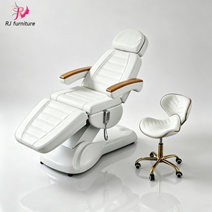 RJ Furniture Pink PU Leather Electric Massage Chair With Built-In Headrest And <b>Adjustable</b> <b>Footrest</b> For Salon Use beauty beds - Product Image 5