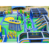 Château gonflable pour adultes de 40x30m, parc à thème gonflable géant pour l'extérieur ou l'intérieur, aire de jeux pour enfants avec des matériaux résistants