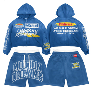 Factory Direct Supply Streetwear Custom Color & Size Men Hoodie And Shorts <b>Sets</b> High Quality Regular Fit Hoodie and Shorts <b>Set</b> - Product Image 1