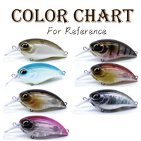 Leurre de pêche bionique flottant 50mm ABS, crankbait mini 10g, plongeant 2m-3m, avec sonnette, pour saumon, rivière, lac, ruisseau