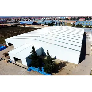 Large-Span Fast Build Prefab Gable Frame Construção Metal Building Pré-fabricado Light Steel Structure Workshop Warehouse