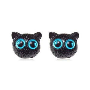 Resin Cat Head <b>Beads</b> 2.5mm Hole Blue Yellow Eyes Jewelry DIY Craft Supplies Loose <b>Beads</b> for Making Bracelets Necklaces - Product Image 5