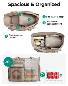 <span class=keywords><strong>Bolsa</strong></span> <span class=keywords><strong>de</strong></span> Hombro Tipo Tote <span class=keywords><strong>para</strong></span> Mujer, Estilo Personalizado, Gran Capacidad, Acolchada, <span class=keywords><strong>de</strong></span> Nailon, con Compartimento Aislado <span class=keywords><strong>para</strong></span> el Almuerzo, <span class=keywords><strong>para</strong></span> Maestras y <span class=keywords><strong>Trabajo</strong></span> - Product Image 3