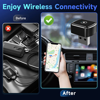 Adaptador Inalámbrico CarPlay 2 en 1, Dongle USB-A, Bluetooth 5.4, WiFi de Doble Banda para iPhone, Android Auto, Estéreo de Auto OEM