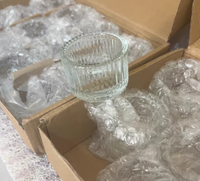 Offre Spéciale – Bougie en Verre Rayé à Parois Épaisses et Résistantes à la Chaleur pour la Décoration de la Maison et de Mariages