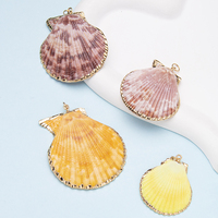 Coquille de conque plaqué or naturel coquille d'ormeau pendentif pétoncle coloré bijoux à bricoler soi-même bracelet carillon éolien collier pour femmes et hommes