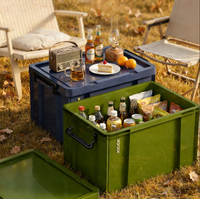 Boîte de rangement portable multifonctionnelle robuste en PP moulé par injection, grande capacité, épaisse, étanche et durable pour jouets et vêtements à domicile