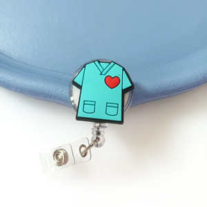 Visage souriant étoile rétractable tirer Badge bobine porte-carte d'identité ceinture Clip lanière nom étiquette carte pour bureau scolaire - Product Image 5