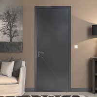 Porte en bois composite de haute qualité pour salle de bain, toilettes, cuisine, portes intérieures, porte de chambre en bois massif, porte à panneaux en bois naturel