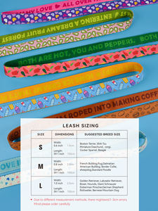 MIDEPET luxe impression concepteur motif chien <span class=keywords><strong>laisse</strong></span> 5ft Long avec alliage Polyester rubans nouvel an saint valentin cadeau personnalisé - Product Image 6