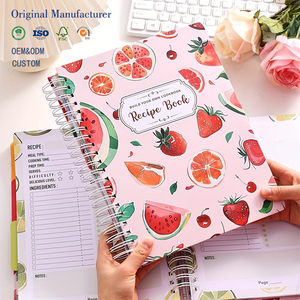 <strong>Large</strong> Hardcover Recipe <strong>Book</strong> with Pocket and Food Stickers for Cooking Lovers and DIY Meal Planners to Compile <strong>Family</strong> Recipes - Product Image 1