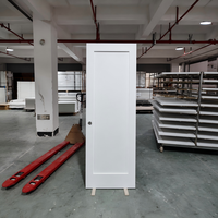 Puerta de Madera Maciza de 30x80 Pulgadas, de un Solo Panel, con Acabado Blanco, Puerta de Madera Maciza Moderna para Interiores de Taller, Puerta de Madera Maciza para Casa