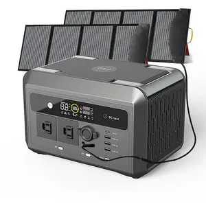 Générateur solaire 600wh, station d'alimentation portable pour plusieurs appareils utilisant la puissance en même temps