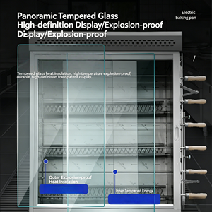 Máquina de Pollo Asado a Gas con 6 Varillas, Ventana de Visualización e Iluminación <span class=keywords><strong>Interior</strong></span> para Buffet de Desayuno en Hoteles - Product Image 6