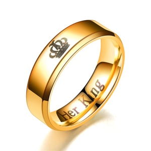 Anillo de Acero Inoxidable con Diseño de Corona de Amor Eterno para Parejas, Rey y Reina, para Mujeres y Hombres - Product Image 3