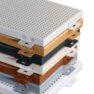 メーカー製アルミ製吊り天井パネルグリッドメタル天井耐火オープンセル天井タイル（ジム、病院用） - Product Image 3