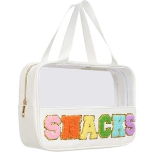 Bolsa de cosméticos de PVC <span class=keywords><strong>transparente</strong></span> personalizada, bolso de cuero <span class=keywords><strong>transparente</strong></span> impermeable OEM, maleta de mano para <span class=keywords><strong>maquillaje</strong></span>, bolsa de viaje para mujer con impresión de logotipo - Product Image 1