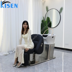 เก้าอี้สระผมไฟฟ้าพร้อมอ่างสำหรับร้านเสริมสวย ร้านตัดผมสมัยใหม่ ยี่ห้อ Kisen Beauty Salon รุ่น Head Spa Equipment Backwash พร้อมระบบนวดหลัง - Product Image 2