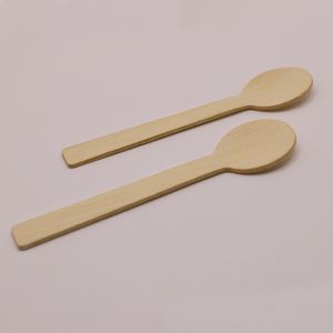 일회용 고급 대나무 밥주걱 일반 사이즈 중국 전통 대나무 숟가락 건강식당용 - Product Image 3