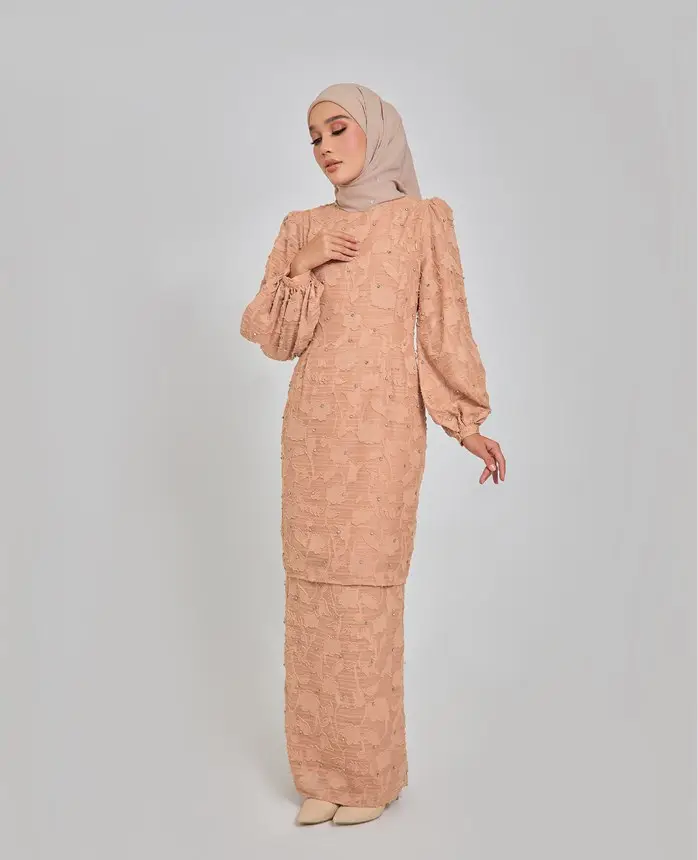 High Quality Traditional Muslim Clothing Moden Lace Abaya Baju Kurung from Malaysia Wholesale High Quality Fashion Accessory