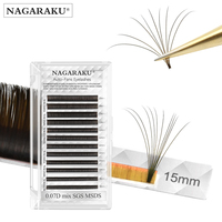 NAGARAKU — Extension de cils Volume Auto-Fan, couleurs violet bleu noir