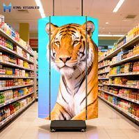Écran LED pliable double face P2.5 GOB, écran publicitaire LED à trois volets avec maintenance frontale, affichage d'affiches LED avec contrôle Wi-Fi