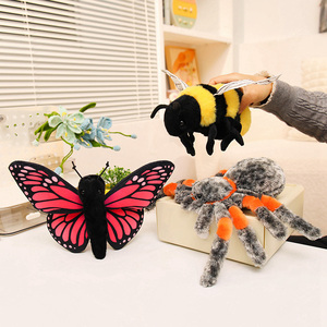 Série de poupées d'insectes créatives pour la décoration de la maison, jouets <span class=keywords><strong>en</strong></span> peluche mignons (araignée, coccinelle, papillon), cadeau d'anniversaire - Product Image 1