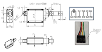 Actionneur linéaire Micro Compact de taille 12VDC avec capteur à effet Hall Retour de position Mini moteur d'entraînement linéaire avec CE EMC et RoHs