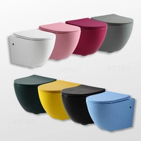 Cuvette de toilette en céramique à suspendre au mur, deux pièces, ensemble de cuvette d'eau en céramique, salle de bain, toilette suspendue au mur avec réservoir