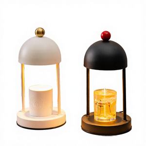 Lampes de table en forme de dôme, lampe électrique à cire fondante, petite veilleuse, bougie parfumée de luxe, parfum métallique AU - Product Image 3