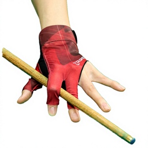 Guante de billar de medio dedo Colore, rojo, poliéster, licra, mano derecha, uso deportivo, para todas las estaciones - Product Image 2